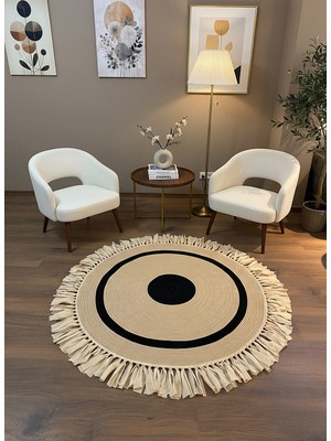 Rose'n Home JÜT-999 Elde Dokuma Doğal Jüt Hasır Halı