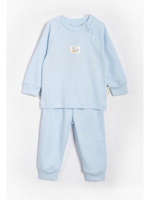 Vauva İkili Takım Kız Erkek Bebek Çocuk Nakışlı Pijama Takımı
