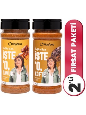 Hayfene Refika'dan Işte O Tavuk Baharatlı 140G ve Işte O Köfte Baharatlı Çeşni 100G Baharat Seti