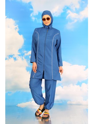 Moda Çizgi Kadın Tam Tesettür Indigo Mayo 31060