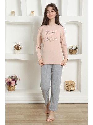 Moda Çizgi Kız Çocuk Penye Pijama Takım 20425