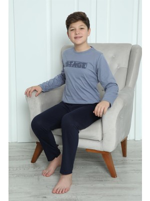 Moda Çizgi Erkek Çocuk Penye Pijama Takım 20411