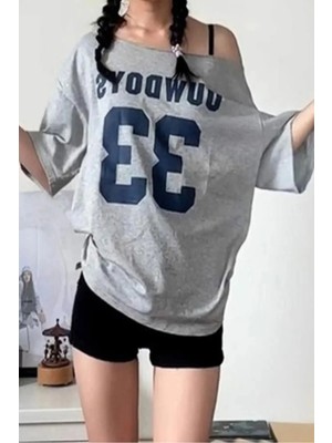 İsra Ayyıldız Moonstar Collection 33 Ouwdoys Düşük Omuz Kısa Kol T-Shirt