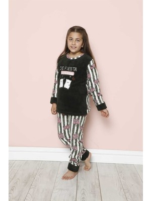 Moda Çizgi Welsoft Polar Çocuk Pijama Takımı 20243Y