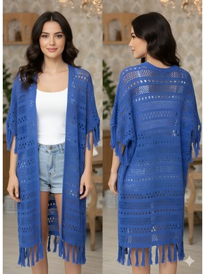 Agora Otantik Kadın Örgü Uzun Hırka 100CM