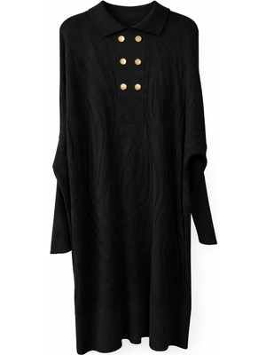 JOOQSTORE Düğme Detaylı Oversize Tunik