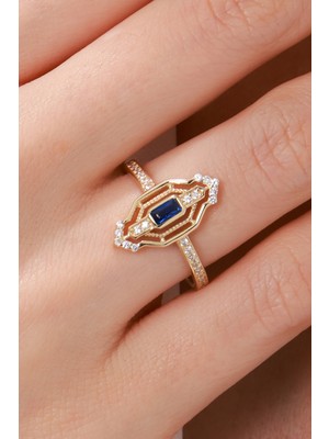 Oroline Kuyumculuk 14 Ayar Antik Desenli Kadın Altın Yüzük