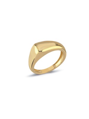 Oroline Kuyumculuk 14 Ayar Şık Taşsız Kadın Altın Yüzük