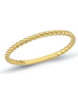 Oroline Kuyumculuk 8 Ayar Taşsız Minimal Hafif Altın Kadın Yüzük