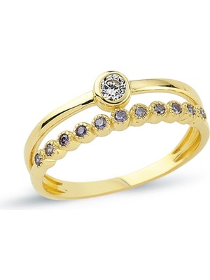 Oroline Kuyumculuk 14 Ayar Altın Trend Yüzük