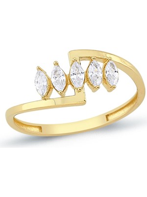 Oroline Kuyumculuk 14 Ayar Modern Kadın Altın Yüzük