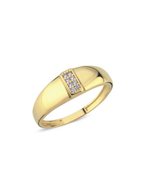 Oroline Kuyumculuk 8 Ayar Trend Taşlı Minimal Altın Yüzük