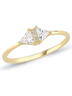 Oroline Kuyumculuk 8 Ayar Şık Kadın Altın Yüzük