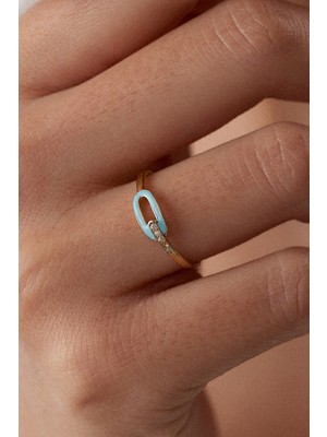 Oroline Kuyumculuk 14 Ayar Mineli Hafif Kadın Altın Eklem Yüzük