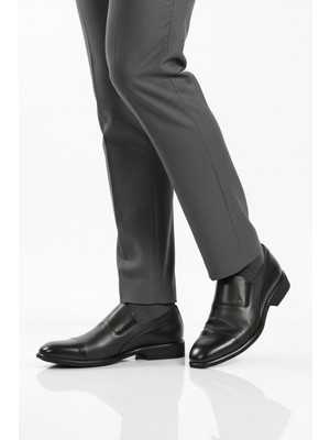 Ayakmod Siyah Hakiki Deri Erkek Klasik Ayakkabı 00811-26K M