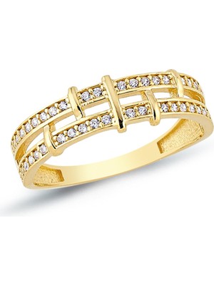 Oroline Kuyumculuk 8 Ayar Modern Kadın Altın Yüzük