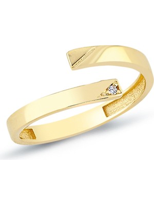 Oroline Kuyumculuk 8 Ayar Sarmal Tasarımlı Kadın Altın Yüzük