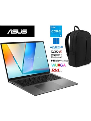 Asus vivobook S16 S3607VA P12 Intel Core I5 13420H 16GB 512GB SSD W11PRO 16" 144Hz Wuxga Taşınabilir Bilgisayar+Prestij Çanta