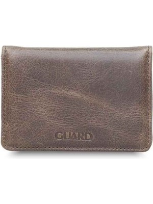 Guard Antik Kahverengi Mıknatıslı ve Kapaklı Mini Boy Hakiki Deri Kartlık Kartvizitlik - GRD251018WT1565