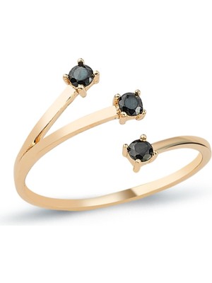 Oroline Kuyumculuk 8 Ayar Karanlık Işıltı Altın Yüzük