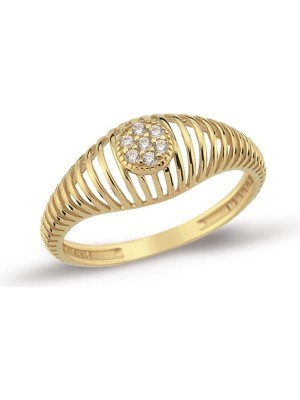 Oroline Kuyumculuk 14 Ayar Altın Kafes Desenli Kadın Yüzük