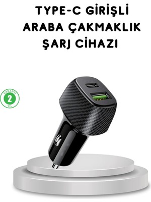 Epilons 38w Araç Şarj Cihazı Type-c Pd Usb Hızlı Şarj Çift Port