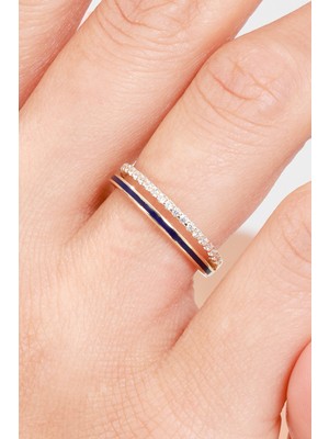 Oroline Kuyumculuk 8 Ayar Alyans Tarz Mineli Taşlı Kadın Altın Yüzük