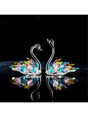 Şahane Home Dekoratif Kristal 2 Li Kuğu