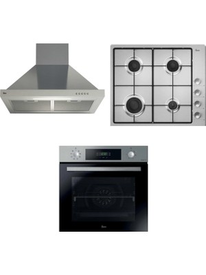 Hoover Inox 3lü Set  (HO3158IN FIRIN-HHW6LMX/TK OCAK-HCH6MXTK Davlumbaz )