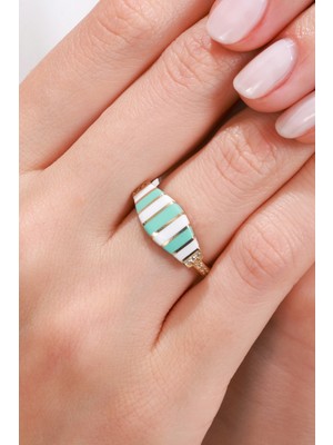 Oroline Kuyumculuk 8 Ayar Mineli Altın Kadın Yüzük