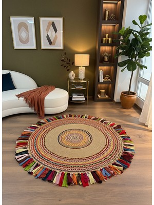 Rose'n Home JÜT-1001 Elde Dokuma Doğal Jüt Hasır Halı