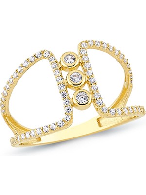 Oroline Kuyumculuk 14 Ayar Modern Kadın Altın Yüzük