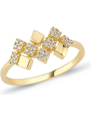 Oroline Kuyumculuk 14 Ayar Modern Kadın Altın Yüzük