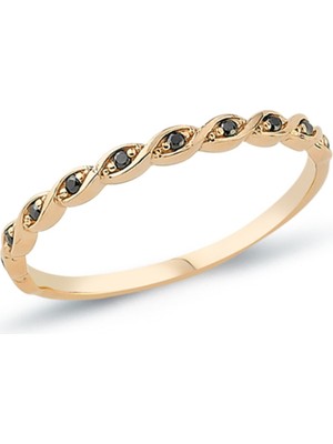 Oroline Kuyumculuk 14 Ayar Altın Minimal Kıvrımlı Yüzük