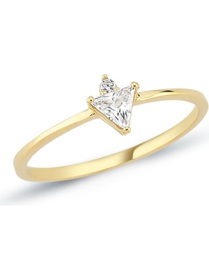 Oroline Kuyumculuk 8 Ayar Şık Kadın Altın Yüzük