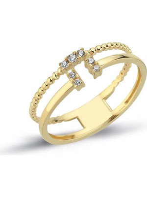 Oroline Kuyumculuk 14 Ayar Modern Altın Kadın Yüzük