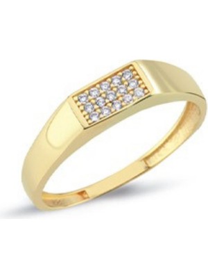 Oroline Kuyumculuk 8 Ayar Taşlı Şık Kadın Altın Yüzük