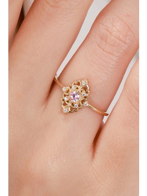 Oroline Kuyumculuk 8 Ayar Antik Stil Altın Kadın Yüzük