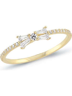 Oroline Kuyumculuk 8 Ayar Kurdele Desenli Kadın Altın Yüzük