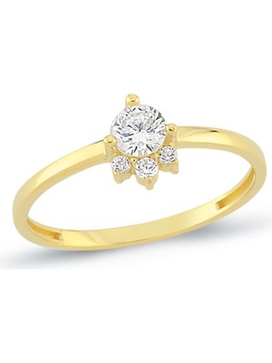 Oroline Kuyumculuk 14 Ayar Taşlı Kadın Altın Eklem Yüzük