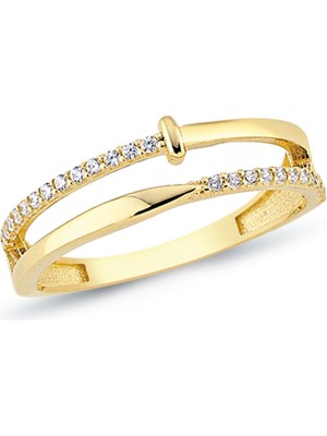 Oroline Kuyumculuk 8 Ayar Trend Kadın Eklem Altın Yüzük