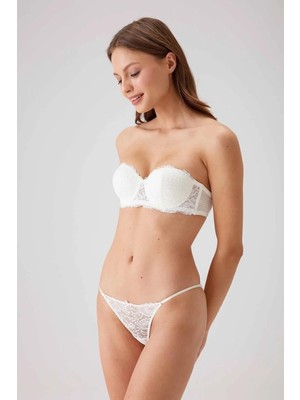 Pierre Cardin Balenli Straplez Push Up Destekli Sütyen Takım