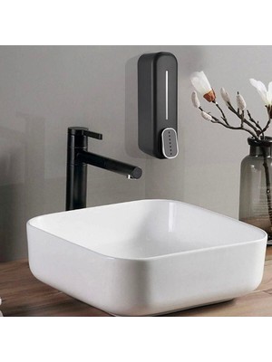 WİderMarkt 300 ml Duvara Monte Manuel Sıvı Sabunluk - Şeffaf Seviye Göstergeli,banyo & Mutfak Sabun Dispenseri