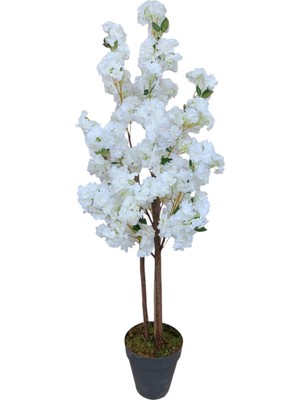 Maki Dekor Yapay Lüks Sakura 150 cm Boyunda 3 Gövdeli Dekoratif Ev ve Ofis Ağacı