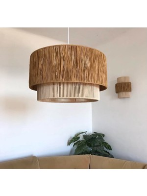 Tasarı Sanatı Ev Dekorasyonu Handmade 2li Sarkıt Aydınlatma Iskandinav Rustik Tarz Bohem Avize ( Duy Dahildir)