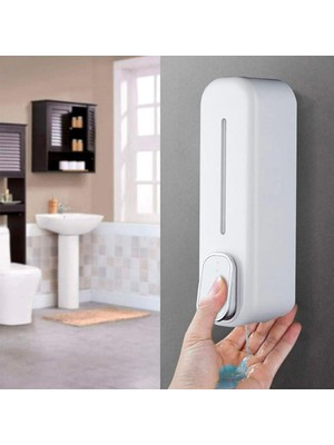 WİderMarkt 300 ml Duvara Monte Manuel Sıvı Sabunluk - Şeffaf Seviye Göstergeli,banyo & Mutfak Sabun Dispenseri