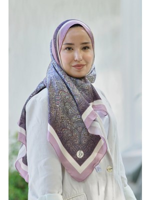 Lila Loryan Scarf Zerre Degrade Etnik Şal