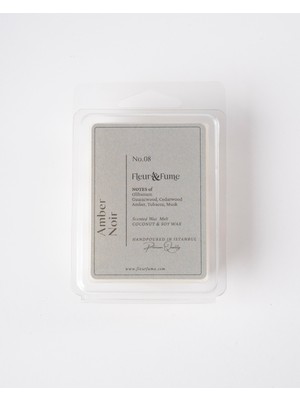 Fleur & Fume Amber Noir - Premium Wax Melt Tablet - Sofistike Mekanlar
