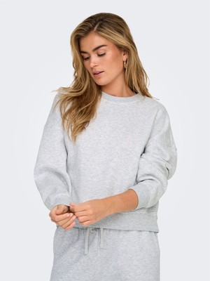 Only Onlbest Lıfe L/s Crew Neck Swt Noos Kadın Gray Sweatshirt - 15338727
