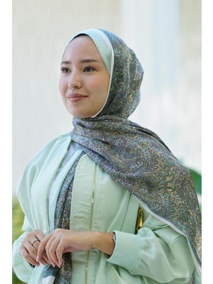 Turkuaz Loryan Scarf Zerre Degrade Etnik Şal